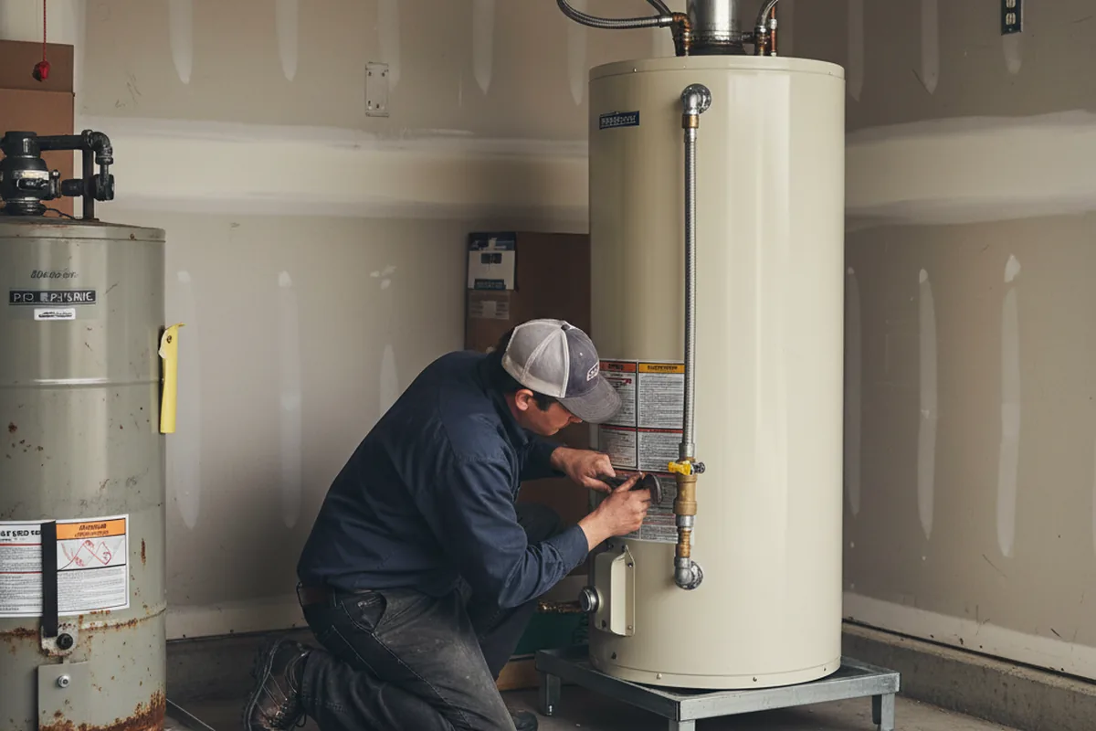 Water heater and shutoff valve replacement in Palm Beach